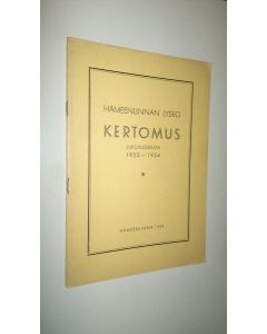 käytetty kirja Hämeenlinnan lyseo kertomus lukuvuodesta 1953-1954