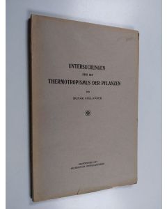 Kirjailijan Runar Collander käytetty kirja Untersuchungen über den Thermotropismus der Pflanzen