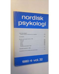 Kirjailijan Judy Gammelgaard käytetty kirja Nordisk psykologi nro 4/1983 vol. 32