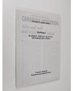 käytetty kirja Kielikylpy : kahden kielen kautta monikielisyyteen