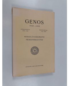 käytetty kirja Genos 1930-1959 - genealogica 1918-1921 ; sukututkija 1921, 1944 ; henkilöhakemisto