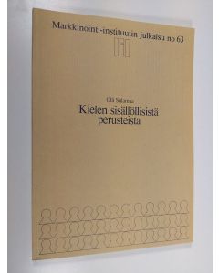 Kirjailijan Olli Sulamaa käytetty kirja Kielen sisällöllisistä perusteista