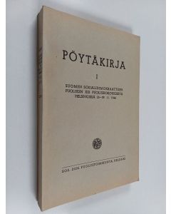 käytetty kirja Pöytäkirja I Suomen sosialidemokraattisen puolueen XIX puoluekokouksesta Helsingissä 25-29.11.1944 1