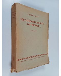 Kirjailijan Gunnar Jahn käytetty kirja Statistikkens teknik og metode