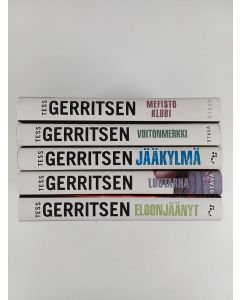 Kirjailijan Tess Gerritsen käytetty kirja Tess Gerritsen -setti (5 kirjaa) : Voitonmerkki ; Mefistoklubi ; Eloonjäänyt ; Luutarha ; Jääkylmä