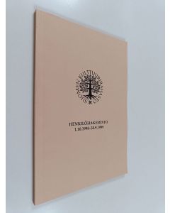 käytetty kirja Suomen kulttuurirahaston henkilöhakemisto 1.10.1998-30.9.1999