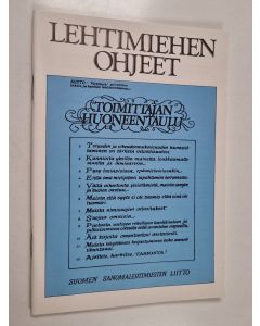 käytetty teos Lehtimiehen ohjeet