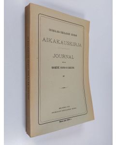 käytetty kirja Suomalais-ugrilaisen seuran aikakauskirja 63 = journal de la société finno-ougrienne 63