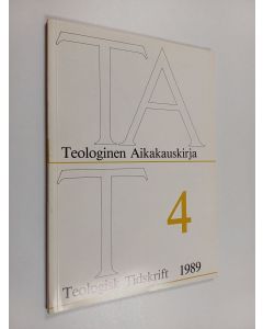 käytetty kirja Teologinen aikakauskirja 4/1989