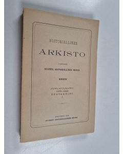 Kirjailijan Gunnar Suolahti & Kaarlo Blomstedt käytetty kirja Juhlajulkaisu 1875-1925 Festskrift 1 : Suomen historian synty ; Historiallinen osakunta (1864-1875) ; Suomen historiallinen seura 1875-1925 ; Pääkohdittainen hakemisto kirjoituksiin II ja III (