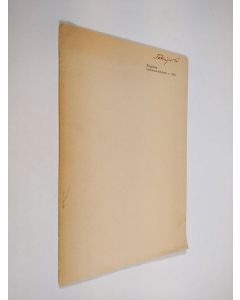 Kirjailijan Y. J. Hakulinen käytetty teos Yhdenmiehenyhtiöistä ja muista yhtiöoikeudellisista kysymyksistä (eripainos Lakimies-lehdestä v. 1963) (signeerattu)