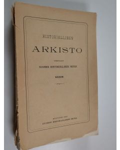 käytetty kirja Historiallinen arkisto 39