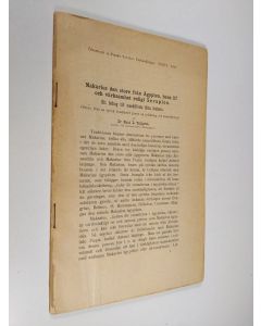 Kirjailijan Knut Tallqvist käytetty kirja Makarius den store från Ägypten, hans lif och verksamhet enligt Serapion : ett bidrag till munklifvets älsta historia
