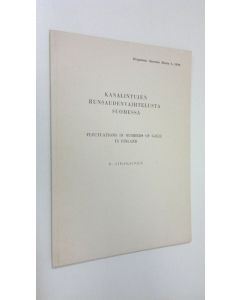 Kirjailijan K. Airaksinen käytetty kirja Kanalintujen runsaudenvaihtelusta Suomessa - Fluctuations in numbers of Galli in Finland