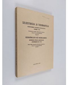 Kirjailijan Nils Sundberg käytetty kirja Selostuksia ja tiedonantoja Korkeimman oikeuden ratkaisuista vuonna 1976