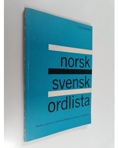 Kirjailijan Elias Wessén käytetty kirja Norsk-svensk ordlista