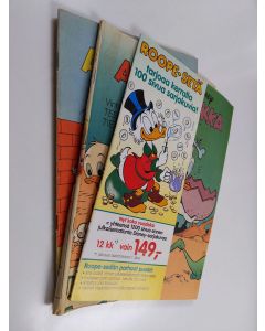 Kirjailijan Walt Disney käytetty teos Aku Ankka nrot 4, 28 ja 47/1993