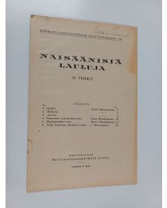 käytetty teos Naisäänisiä lauluja 33. vihko