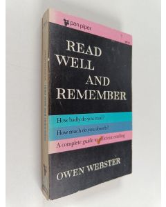 Kirjailijan Owen Webster käytetty kirja Read Well and Remember