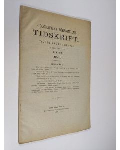 käytetty kirja Geografiska föreningens tidskrift 1898 : tionde årgången N:o 1