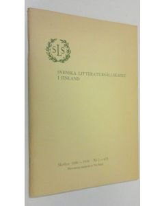 käytetty teos Svenska litteratursällskapet i Finland : skrifter 1886-1976 - nr. 1-473
