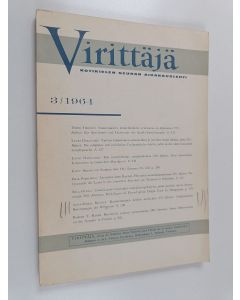 käytetty kirja Virittäjä 3/1964 - Kotikielen Seuran aikakauslehti