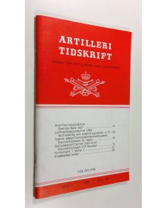 Kirjailijan Curt Weden käytetty teos Artilleri Tidskrift : organ för artilleriet och luftvärnet Häfte 2 1986