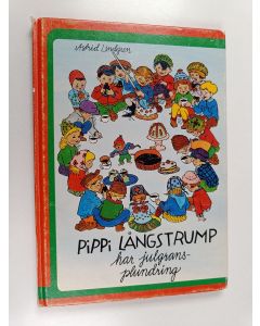 Kirjailijan Astrid Lindgren käytetty kirja Pippi Långstrump har julgransplundring