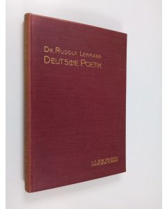 Kirjailijan Rudolf Lehmann käytetty kirja Deutsche poetik