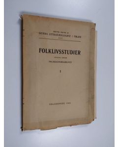 käytetty kirja Folklivsstudier utgivna genom folkkultursarkivet I (lukematon)