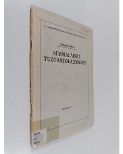 käytetty teos Liikeluettelo 1 - Suomalaiset tuotantolaitokset