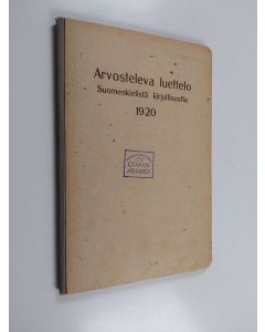 käytetty kirja Arvosteleva luettelo suomenkielistä kirjallisuutta 1920