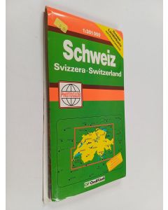 käytetty teos Schweiz = Svissera = Switzerland = Suisse : Grosse länderkarte mit ortsverzeichnis