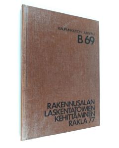 käytetty kirja Rakennusalan laskentatoimen kehittäminen