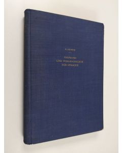 Kirjailijan G. Révész käytetty kirja Ursprung und vorgeschichte der sprache