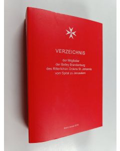 käytetty kirja Verzeichnis der mitglieder der Balley Brandenburg des Ritterlichen Ordens St. Johannis vom Spital zu Jerusalem