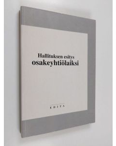 käytetty kirja Hallituksen esitys osakeyhtiölaiksi