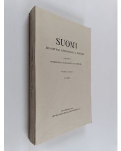 käytetty kirja Suomi. - Kirjoituksia isänmaallisista aineista. Viides jakso, 17:s osa : Viron kielen oratio obliqua'sta ; Vatjan kielen taivutusoppia I. Nominien taivutus ; Vermlannin suomalaisten uskomuksia, taruja ja taikoja ; Suomalaisen Kirjallisuuden