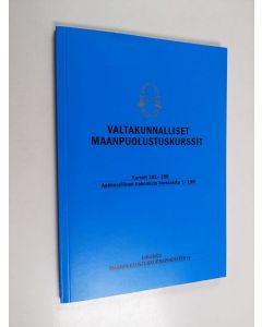 käytetty kirja Valtakunnalliset maanpuolustuskurssit ; kurssit 181-190 ; aakkosellinen hakemisto kursseista 1-190