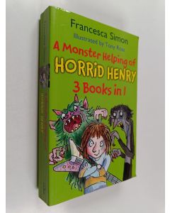 Kirjailijan Francesca Simon käytetty kirja A monster helping of Horrid Henry
