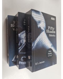 Kirjailijan E. L. James käytetty kirja Fifty shades 1-3 : Sidottu ; Satutettu ; Vapautettu (pahvikotelossa)