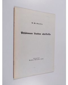Kirjailijan A. W. Rancken käytetty teos Pyhänmaan Luodon uhrikirkko