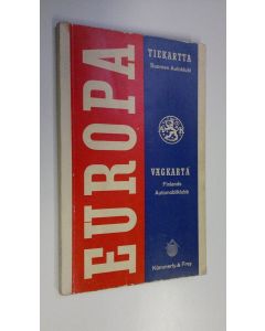 käytetty kirja Europa autoatlas = Europa vägatlas = Europa vei atlas = Europe road atlas