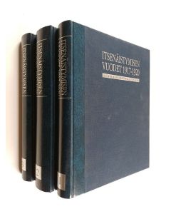 Kirjailijan Ohto Manninen käytetty kirja Itsenäistymisen vuodet 1917-1920 1-3 : Irti Venäjästä ; Taistelu vallasta ; Katse tulevaisuuteen