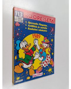 Kirjailijan Walt Disney käytetty kirja Roope-setä 1/1989