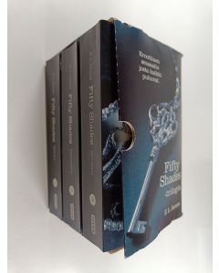 Kirjailijan E. L. James käytetty kirja Fifty shades 1-3 : Sidottu ; Satutettu ; Vapautettu (pahvikotelossa)