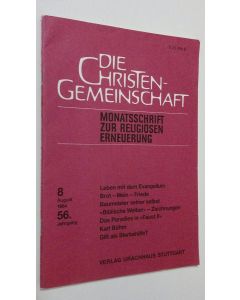 käytetty teos Die Christen-Gemeinschaft 8/1984 : Monatsschrift zur religiosen erneuerung