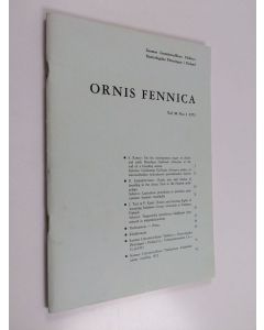 käytetty teos Ornis Fennica 1/1973 Vol 50
