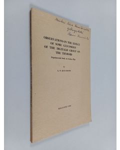 Kirjailijan A. N. Kuusisto käytetty kirja Observations on the Effects of Some Glycosides of the Digitalis Group on the Thyroid : Experimental Study on Guinea Pigs