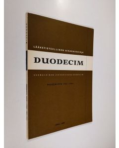 käytetty kirja Duodecim lääketieteellinen aikakauskirja - hakemisto 1961-1963